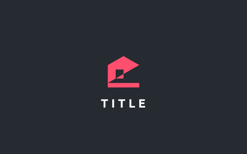 Logo moderno della proprietà della casa di aumento geometrico