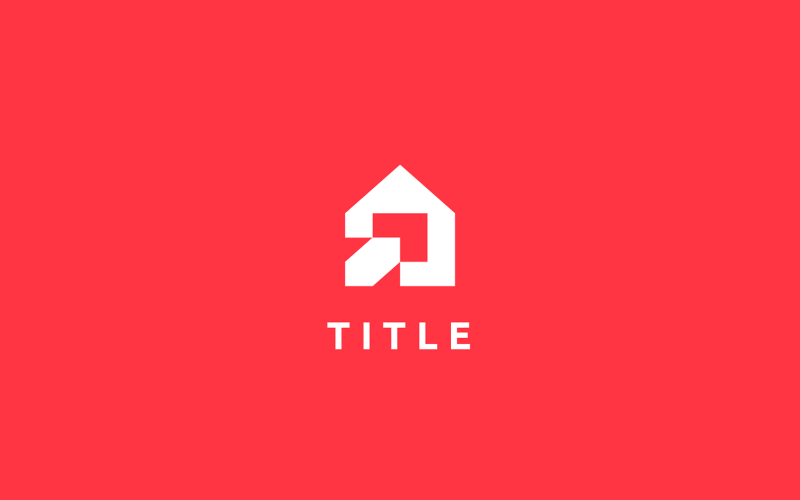 Moderna geometriska Block House Property Logo