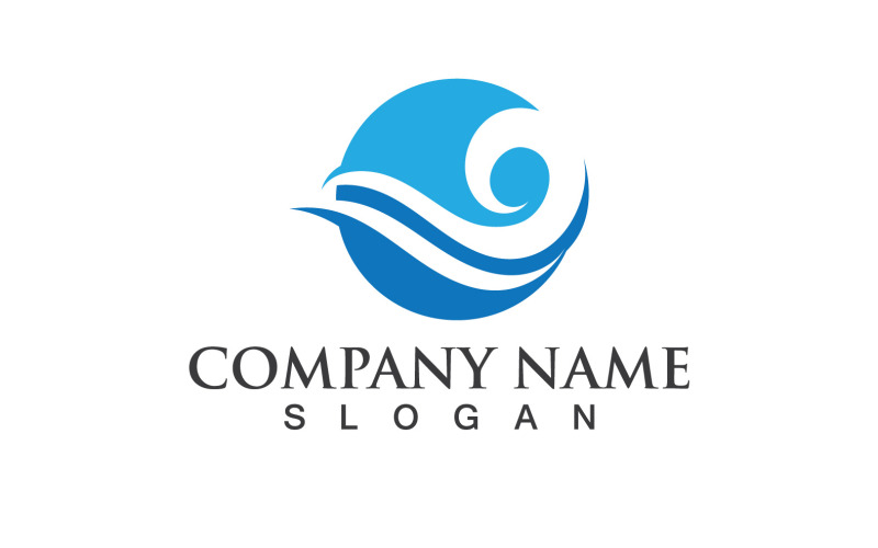 Wave Water Logo Vector Nature 1y