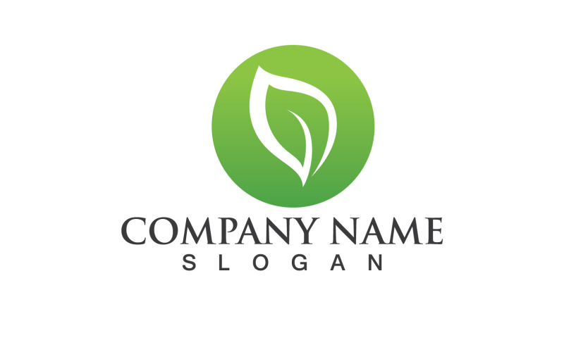 Foglia verde Natura Eco logo Vector V36