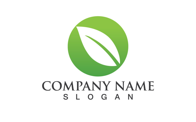 Foglia verde Natura Eco logo Vector V46