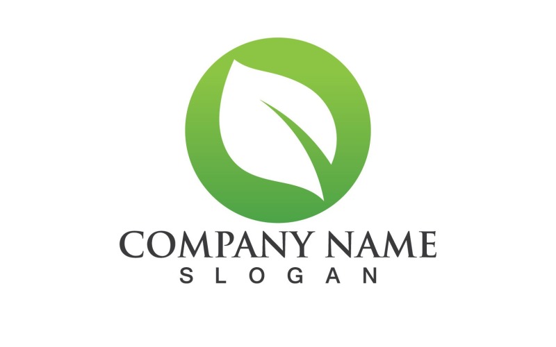 Foglia verde Natura Eco logo Vector V47