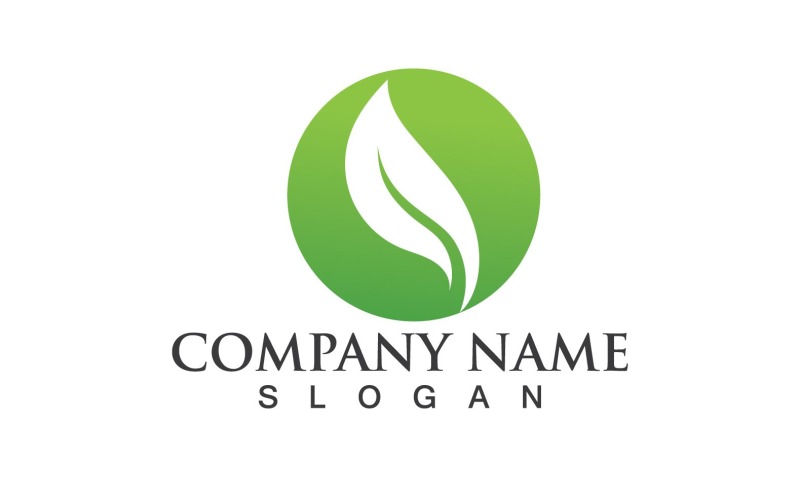 Foglia verde Natura Eco logo Vector V48