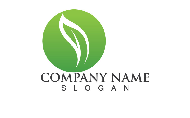 Green Leaf Nature Eco logo Vector V30