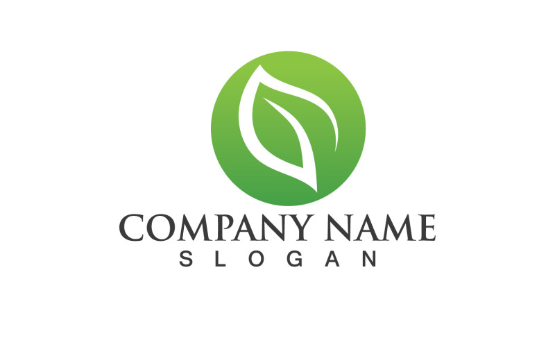 Green Leaf Nature Eco logo Vector V31