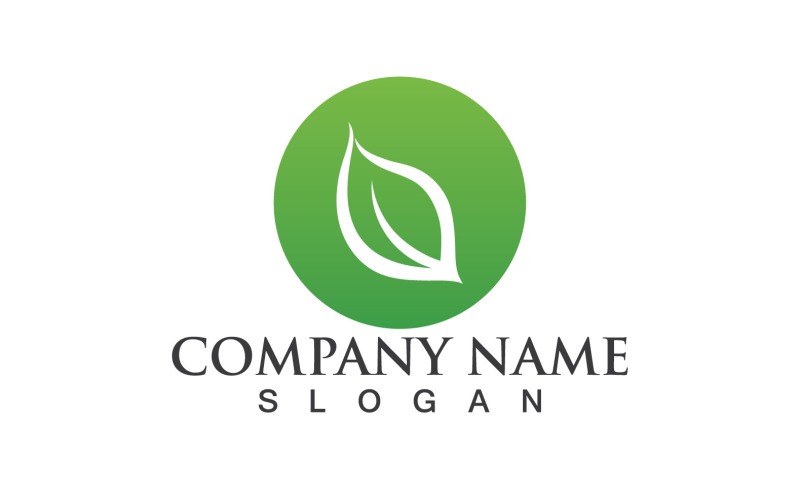 Green Leaf Nature Eco logo Vector V40