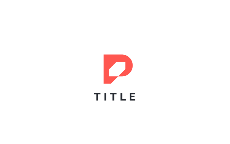 Lekfull geometrisk P Produktivitet alfabetet logotyp