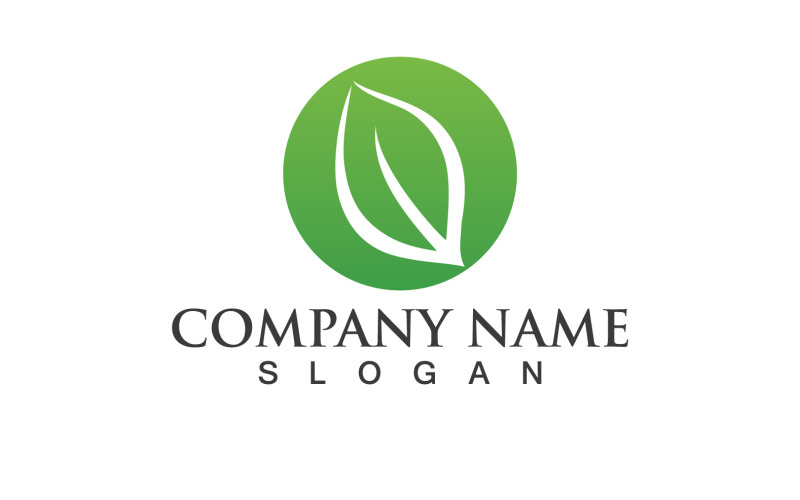 Логотип Green Leaf Nature Eco Vector V28