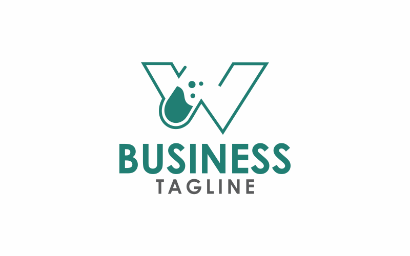 Буква w labs логотип шаблон