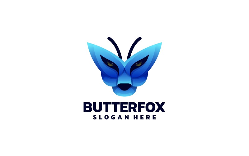 Logo sfumato di volpe farfalla