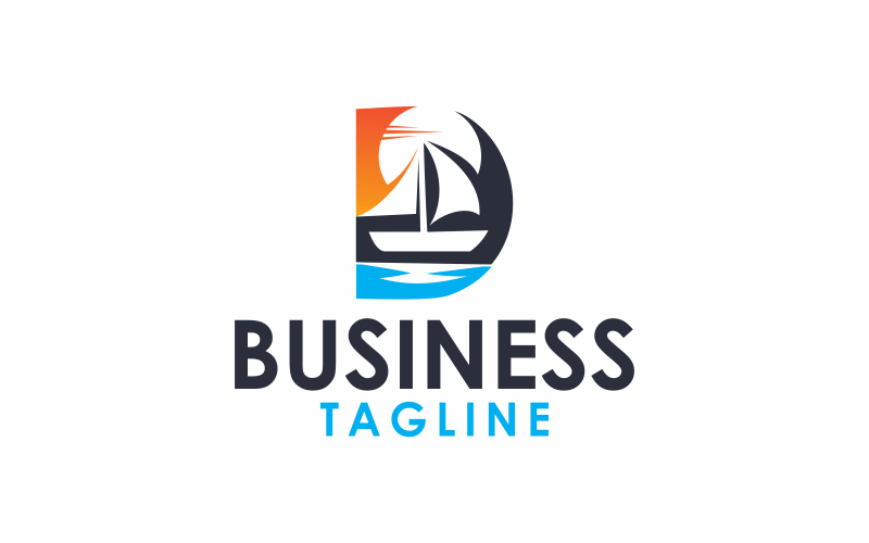 logo żaglowca litera d