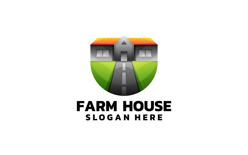 Логотип в стиле градиента фермерского дома