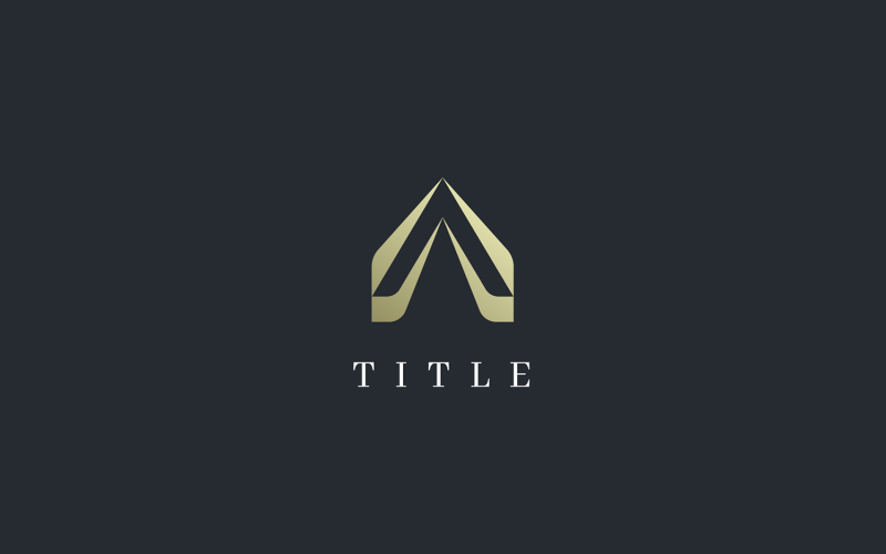 Lusso Elegante Lettera A Peak Logo Monogramma Oro