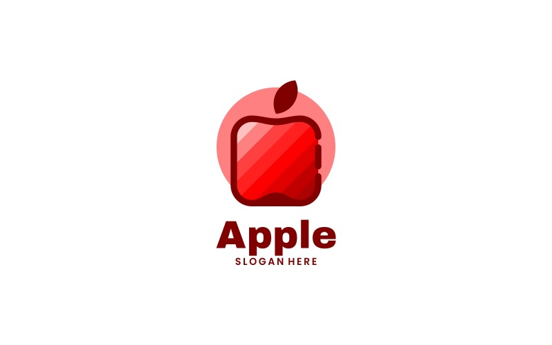 Plantilla de logotipo simple de Apple