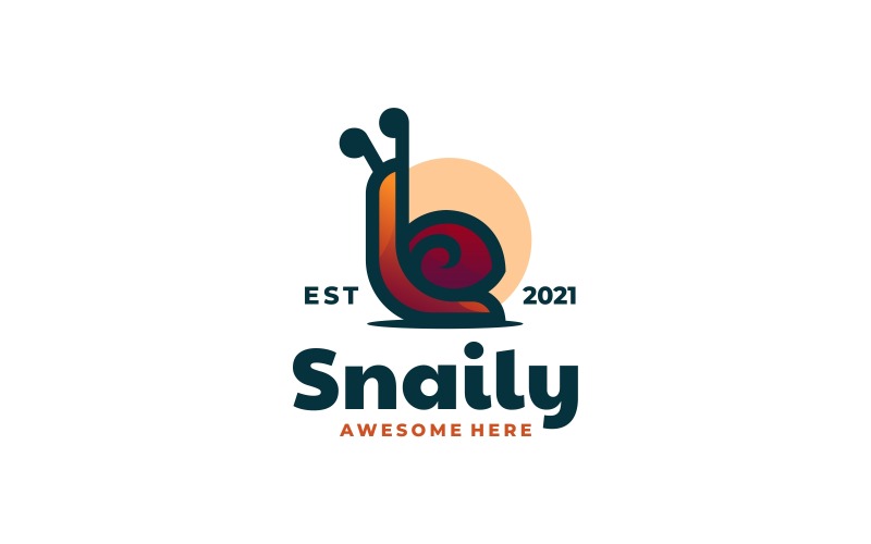 Snigel Mascot Gradient Logotyp