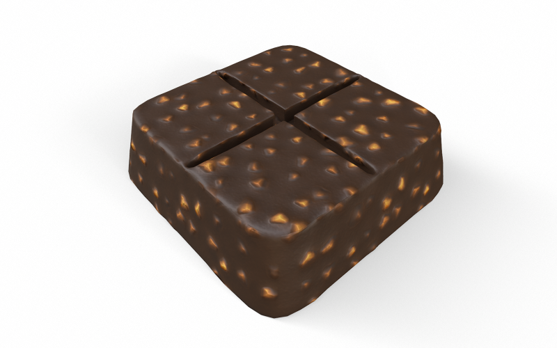 Spezielles Schokoladen-Low-Poly-3D-Modell