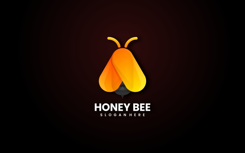 Design del logo sfumato delle api da miele
