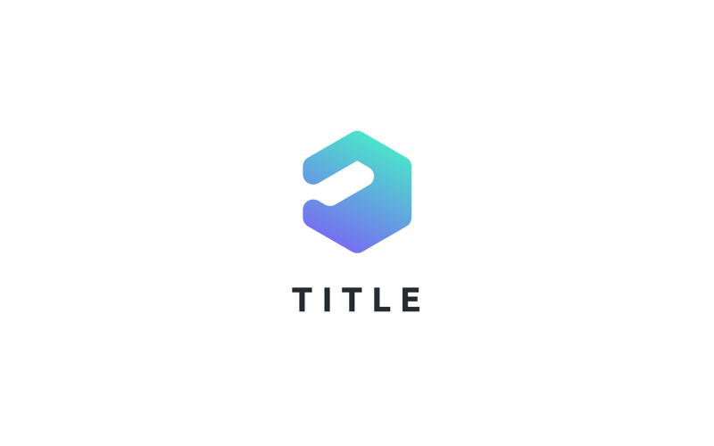 Geometrisch minimalistisch handvingerbloklogo