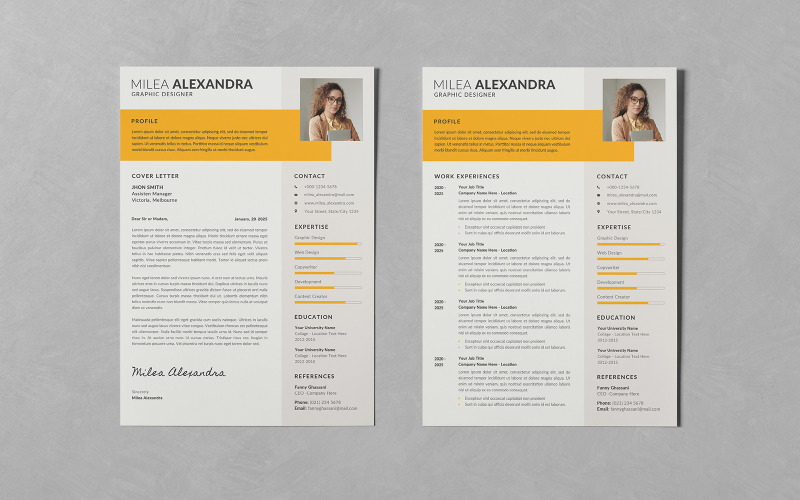 Kreatywne nowoczesne CV szablony CV