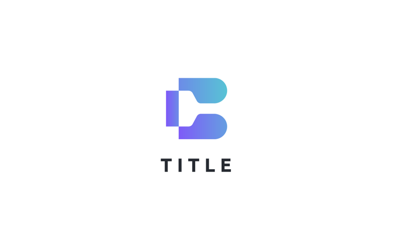 Logo colorato vibrante geometrico B Tech