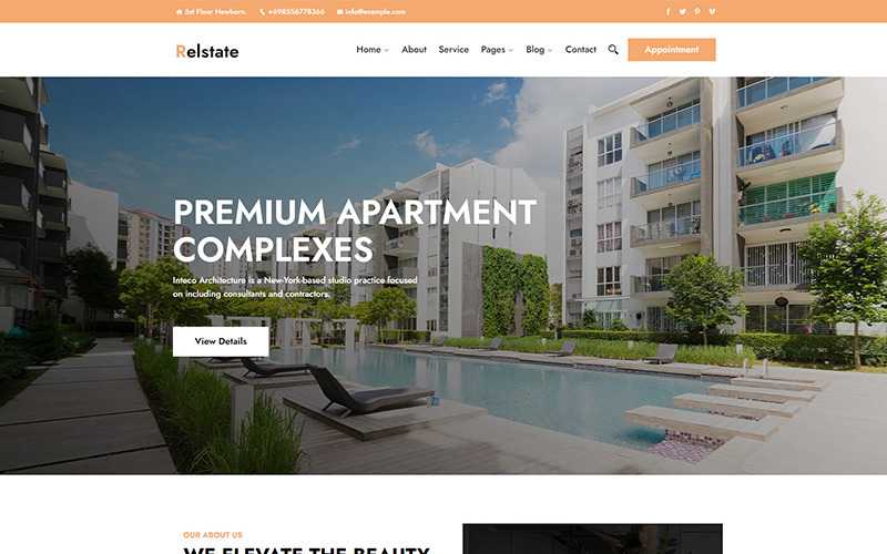 Relstate - Responsives WordPress-Theme für Immobilien