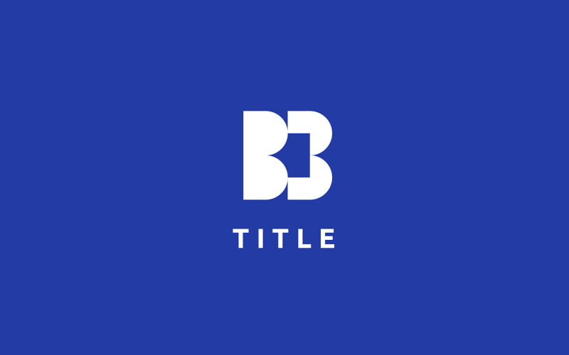 Żywe geometryczne, żywe, niebieskie logo BB Tech