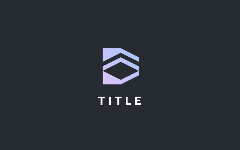 Logo monogramme Blockchain D Crypto contemporain