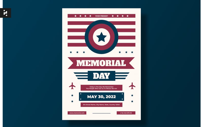 US Memorial Day Flyer Template #237555 - TemplateMonster