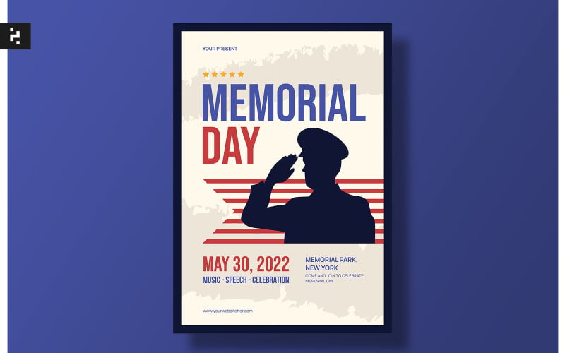 USA Memorial Day Flyer Template #237556 - TemplateMonster