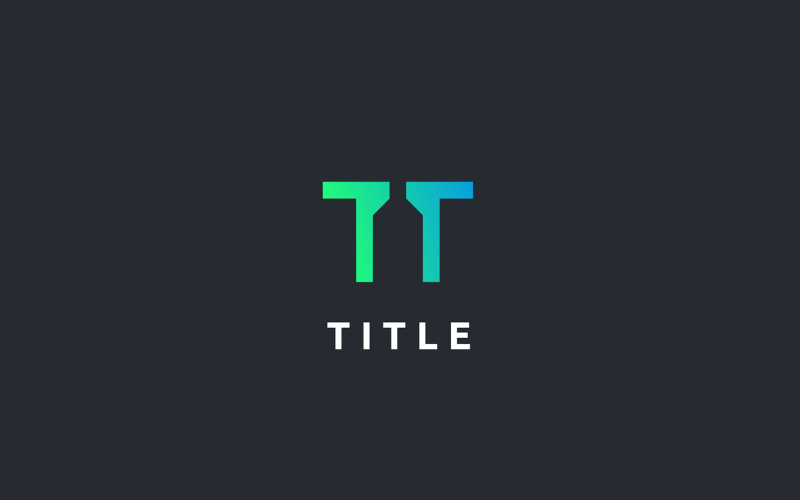 充满活力的几何色调 TT Tech 徽标