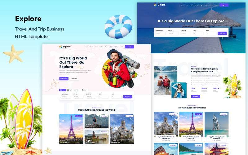 Explore - HTML-Vorlage für Reise- und Reiseunternehmen