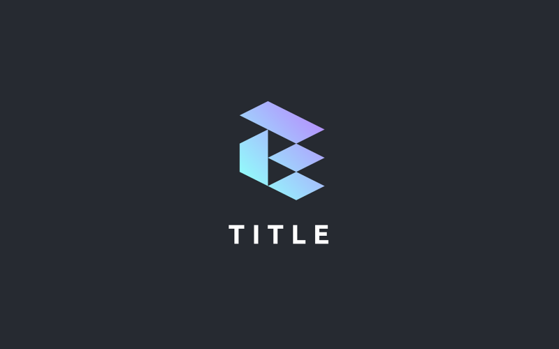 Logo d'ombrage géométrique dynamique E Edgy Tech