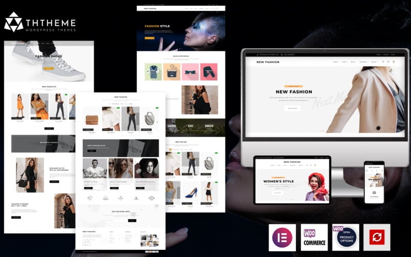 New Fashion – O tema WordPress da Elementor Fashion Shop