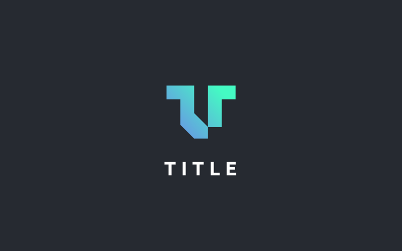 Samtida geometrisk TL Tech Monogram Logotyp
