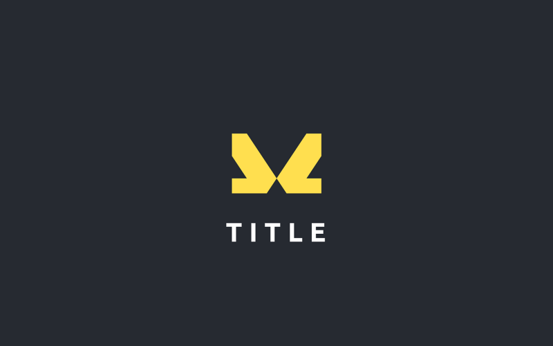 Сучасний асиметричний логотип M Tech Monogram