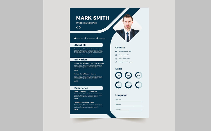 Modèle de CV pour développeur Web