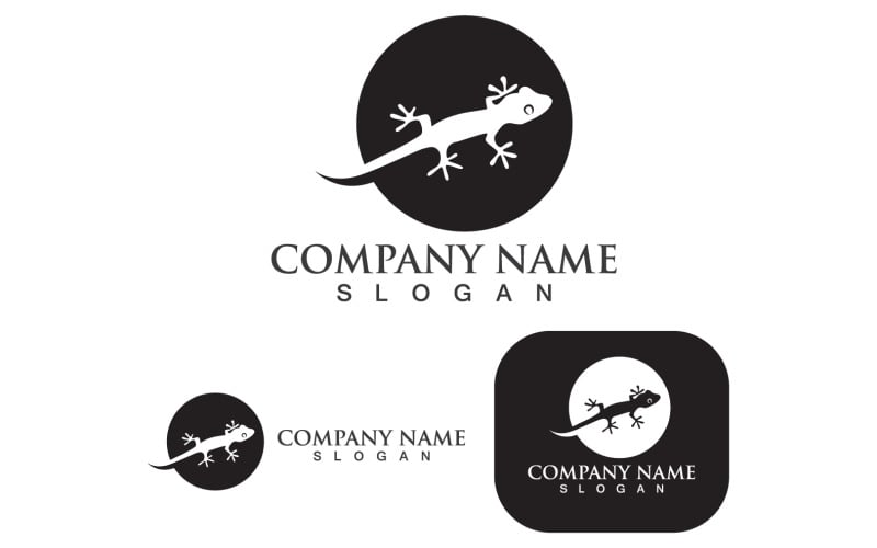 Modèle d'impression vectorielle de logo de lézard de maison V15