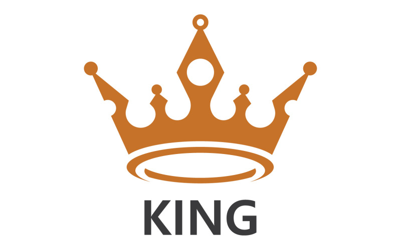 Taç Logo Şablonu Vektör Simgesi V3