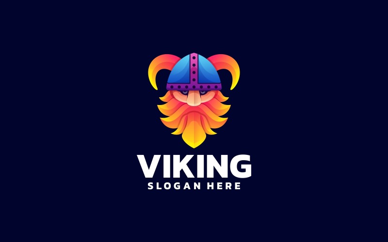 Viking Degrade Renkli Logo Tarzı