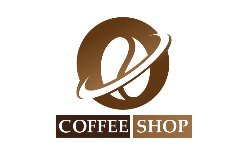 Coffee Bean-logo en symbool V21