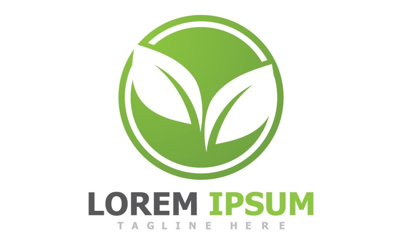 Foglia Verde Logo Natura Logo Vector V1