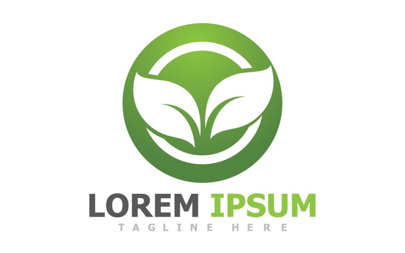 Foglia Verde Logo Natura Logo Vector V4