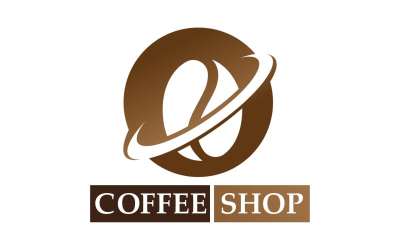 Kaffeebohne-Logo und Symbol V21
