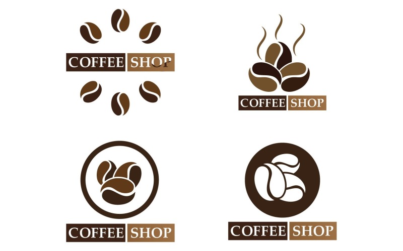 Kaffeebohne-Logo und Symbol V31