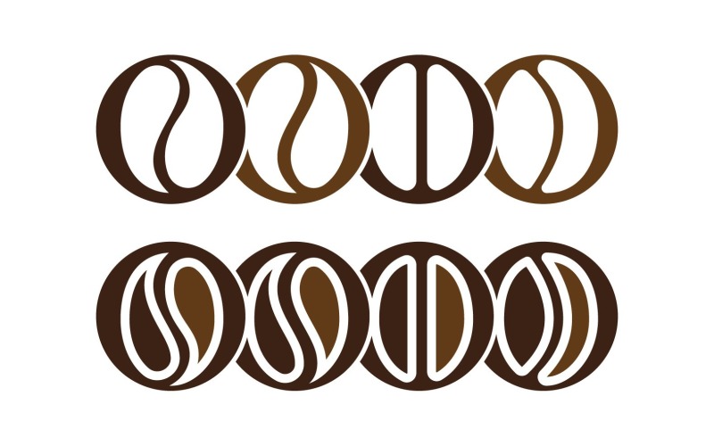 Logo A Symbol Kávových Zrn V2