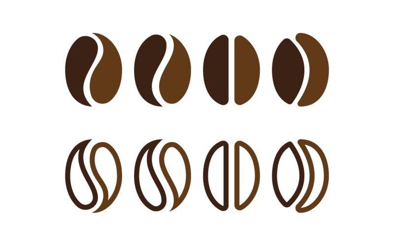 Logo e simbolo del chicco di caffè V1