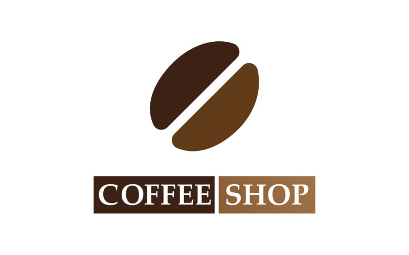Logo et symbole de grain de café V5