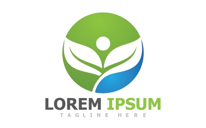 Bladgroen Logo Natuur Logo Vector V6