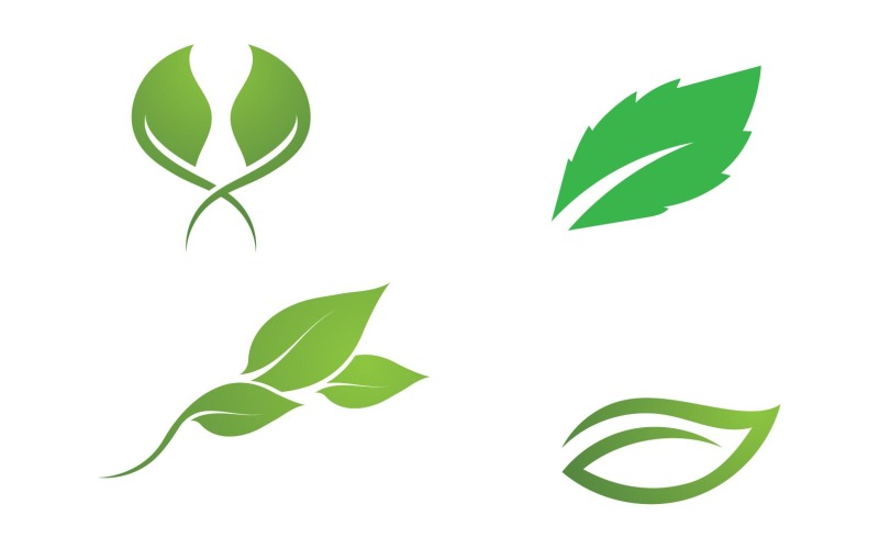 Blattgrün Logo Natur Logo Vektor V9