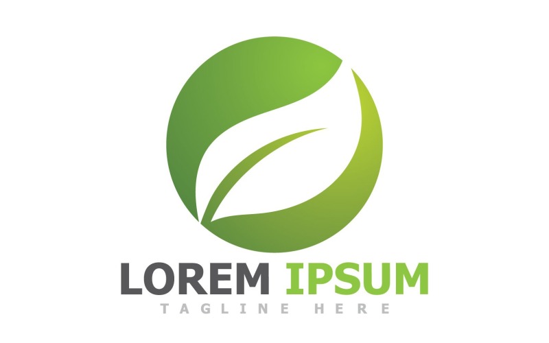 Foglia Verde Logo Natura Logo Vector V19